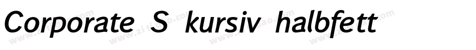 Corporate S kursiv halbfett字体转换